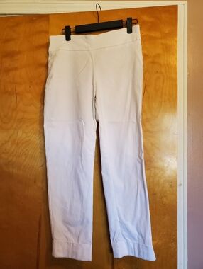 Women's White Pull-On Pants Small
